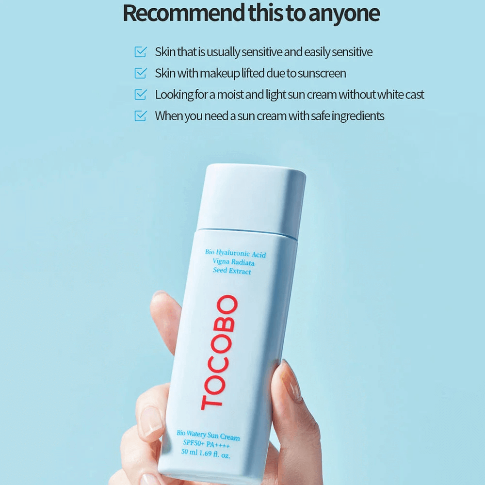 TOCOBO Bio Watery Sun Cream SPF50+ PA++++ 50ml - Protezione solare ampio spettro