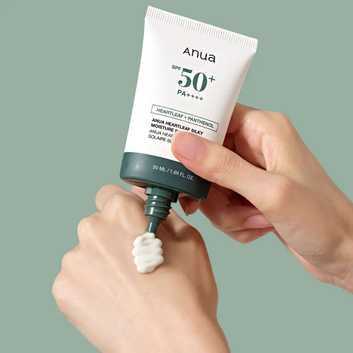 ANUA Heartleaf Silky Moisture Sun Cream SPF50+ PA++++ 50ml – Crema Solare Coreana Lenitiva