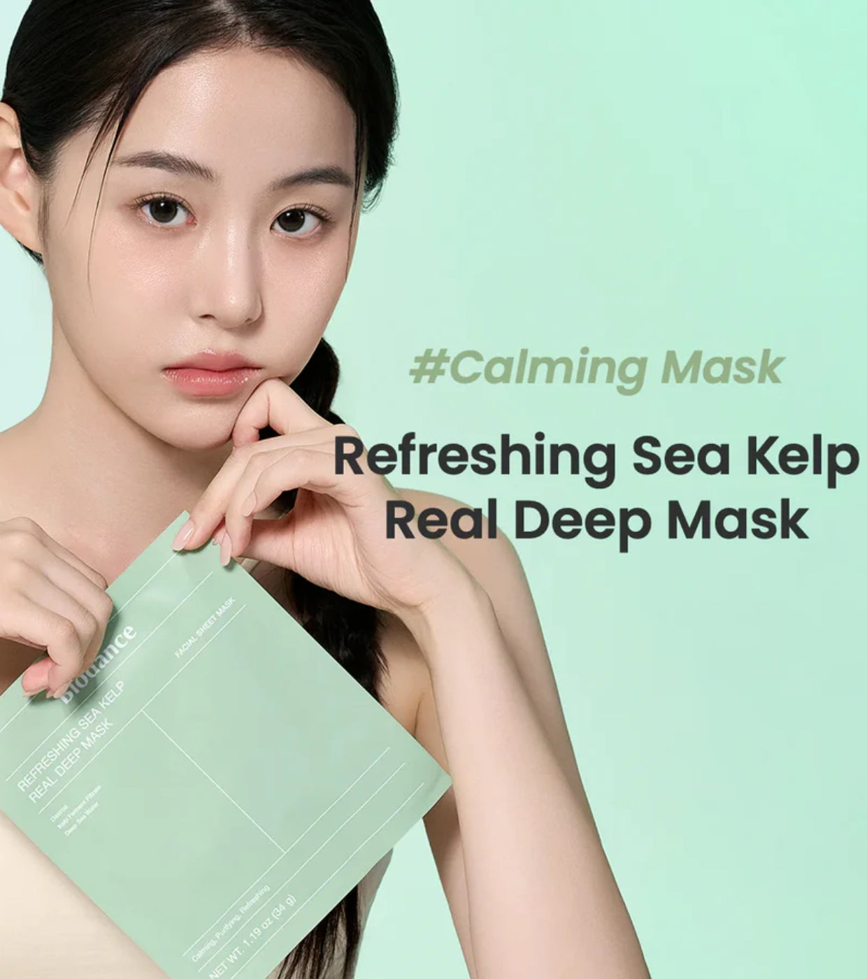 BIODANCE Refreshing Sea Kelp Real Deep Mask 34g - Maschera viso in idrogel con alga kelp