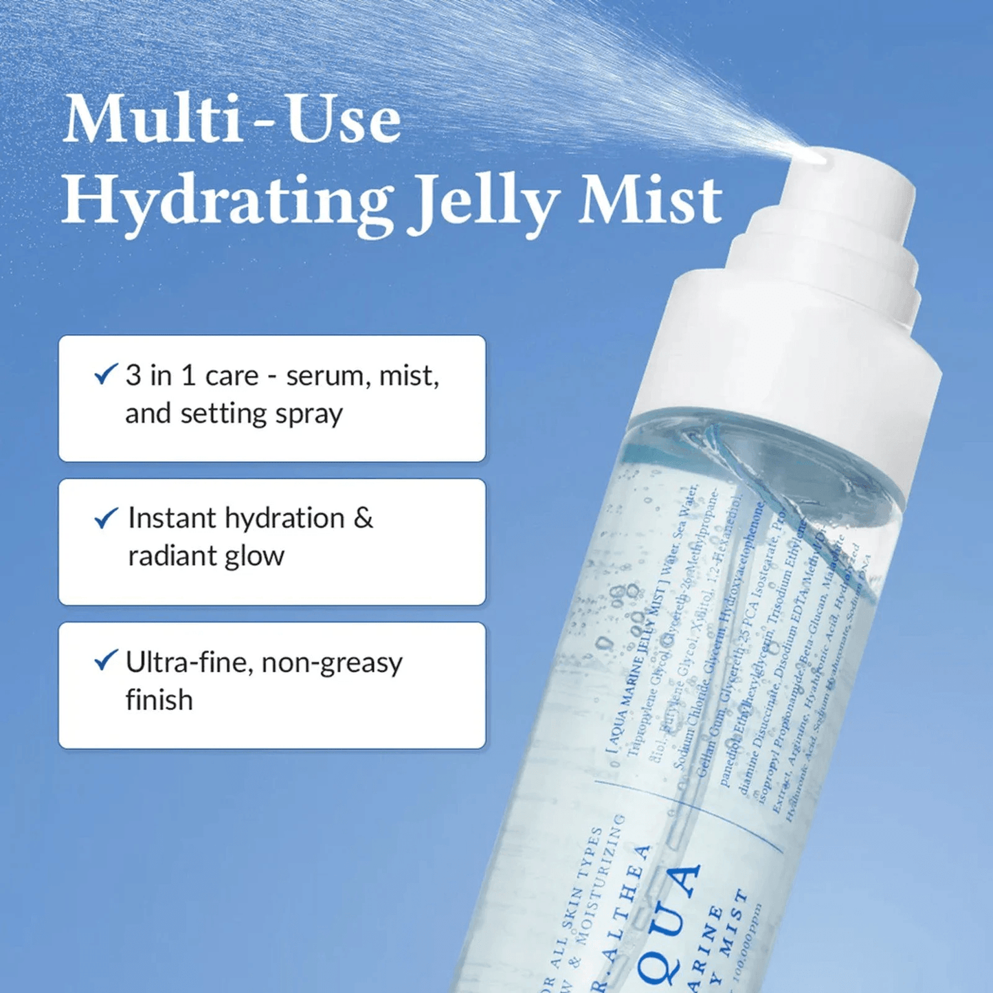 DR. ALTHEA Aqua Marine Jelly Mist 100ml - Mist spray gel che diventa acquosa