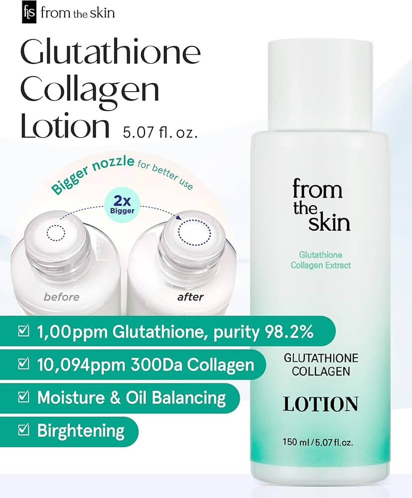 FROM THE SKIN Glutathione Collagen Lotion 150ml - Emulsione viso slow aging
