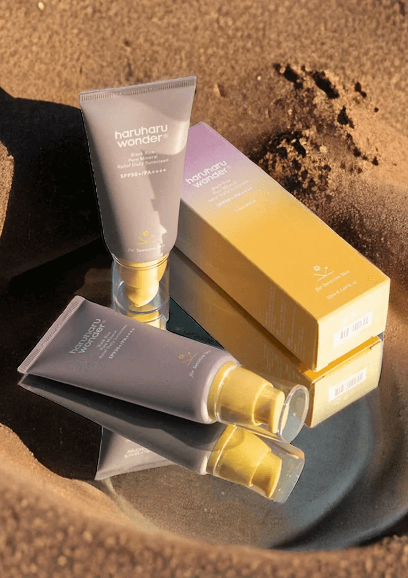 HARUHARU WONDER Black Rice Pure Mineral Relief Daily Sunscreen SPF50+ PA++++ 50ml - Protezione solare minerale al riso nero