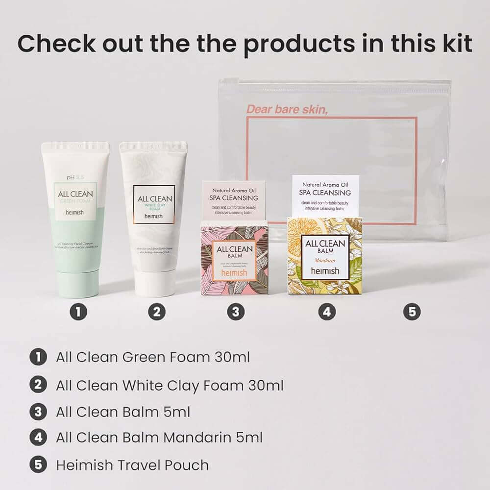 HEIMISH All Clean Mini Kit - Kit con mini size Heimish per doppia detersione
