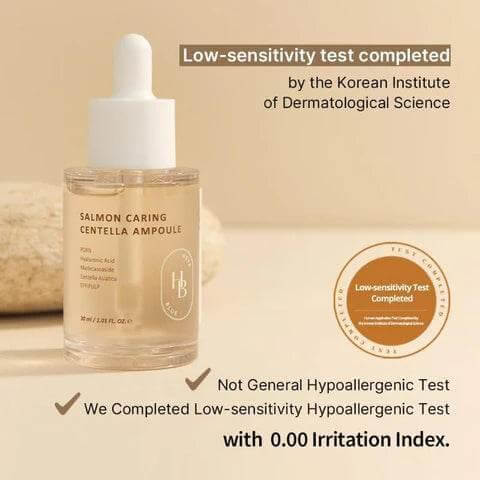 HEVEBLUE Salmon Caring Centella Ampoule 30ml - Siero coreano PDRN e Centella
