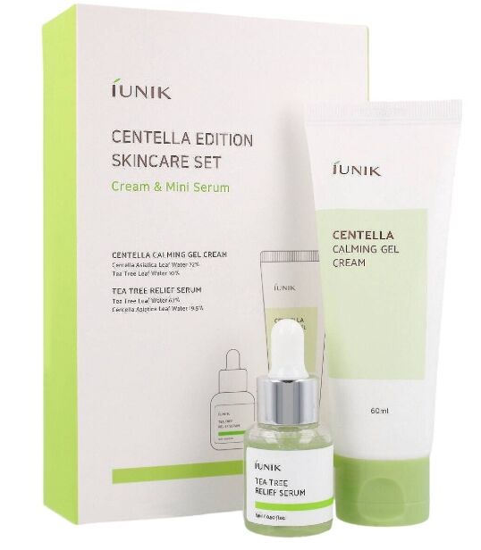 IUNIK Centella Edition Skincare Set 2pc - Set skincare con siero mini e crema gel full size