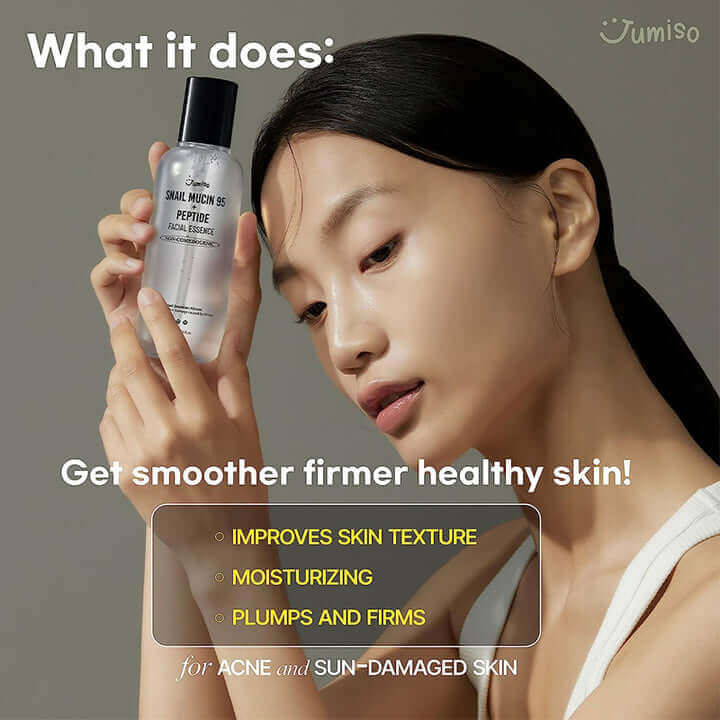 JUMISO Snail Mucin 95 + Peptide Facial Essence 140ml - Essenza viso bava di lumaca e peptidi