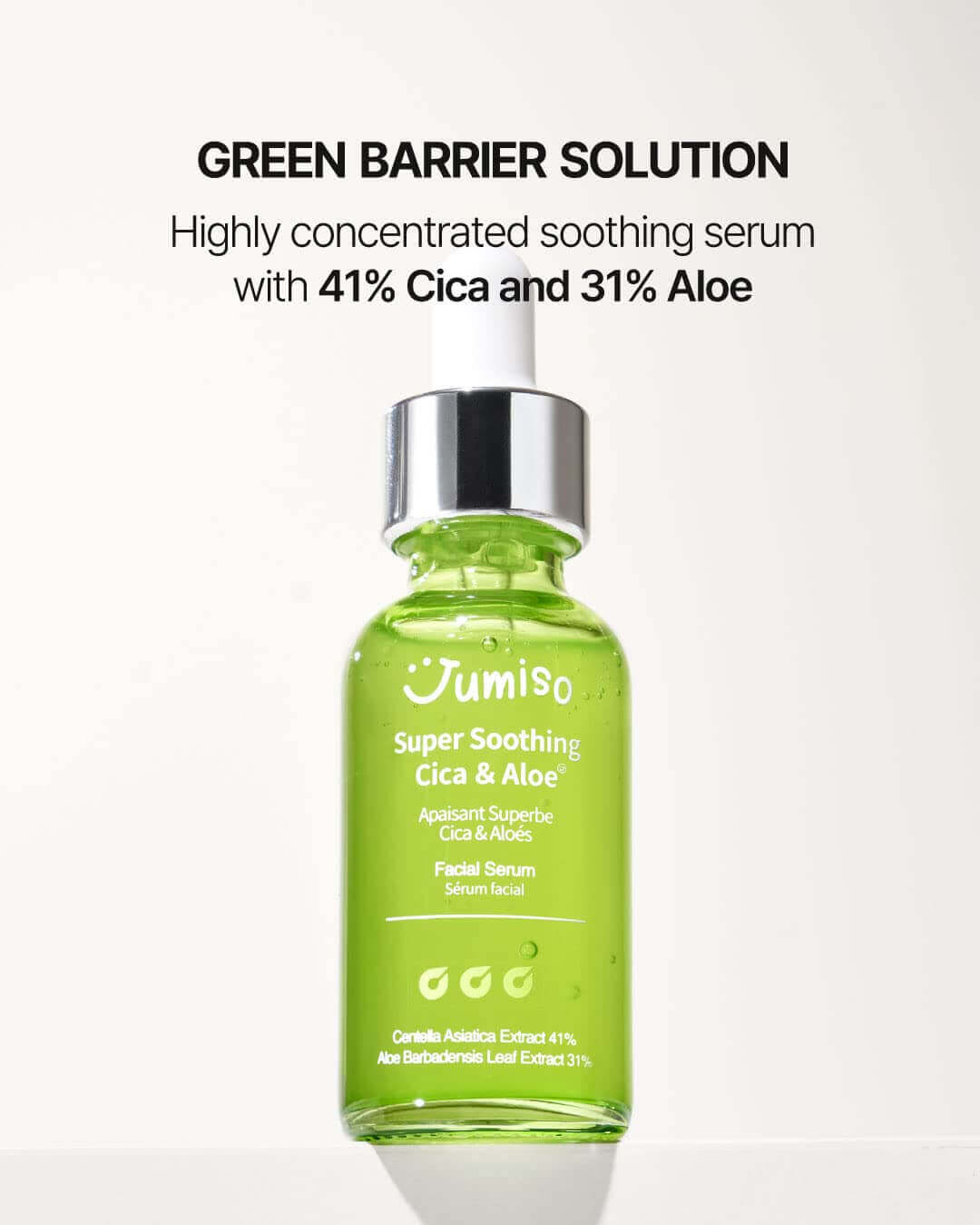 JUMISO Super Soothing Cica & Aloe Facial Serum 30ml - Siero viso Centella e Aloe