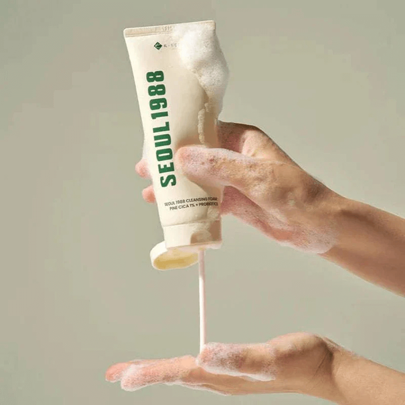 K-SECRET SEOUL 1988 Cleansing Foam : Pine Cica 1% + Probiotics 150ml - Detergente viso con probiotici e aghi di pino