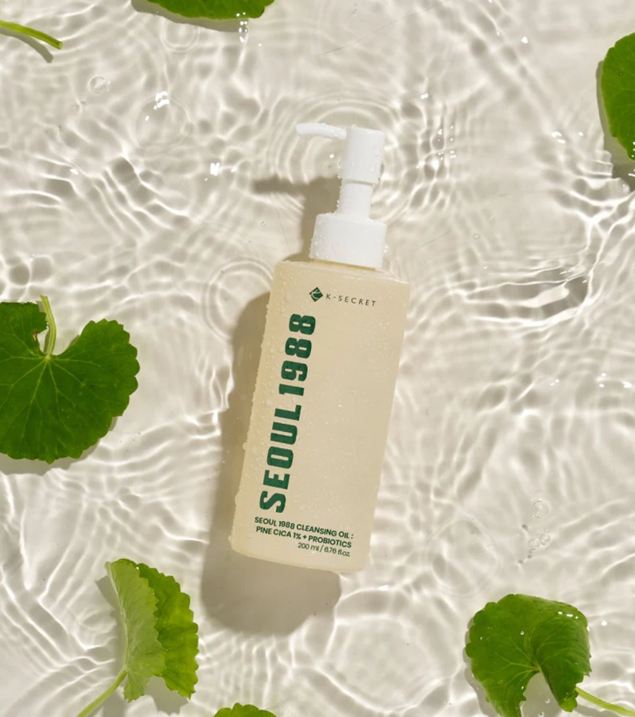 K-SECRET SEOUL 1988 Cleansing Oil : Pine Cica 1% + Probiotics 200ml - Olio detergente con probiotici e aghi di pino