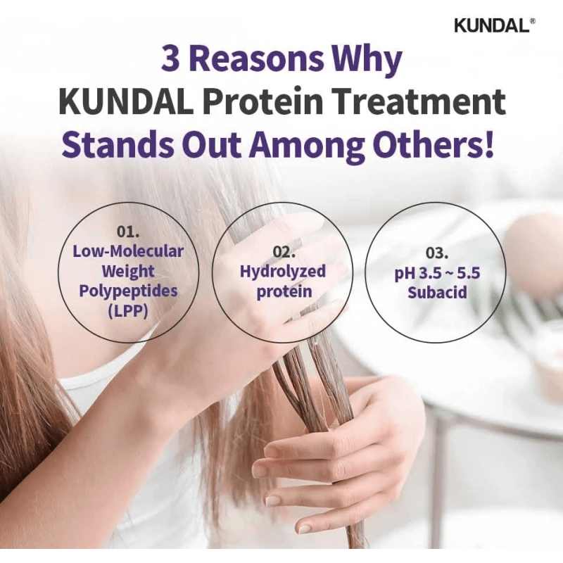KUNDAL Honey & Macadamia Protein Treatment Amber Vanilla 500ml - Balsamo trattamento intensivo capelli danneggiati