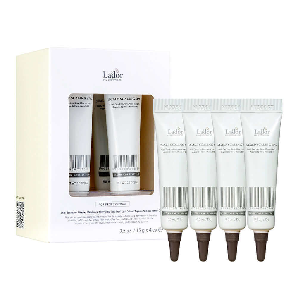 LADOR Scalp Scaling Spa - 4 pezzi per 15g - Fiale esfolianti per il cuoio capelluto