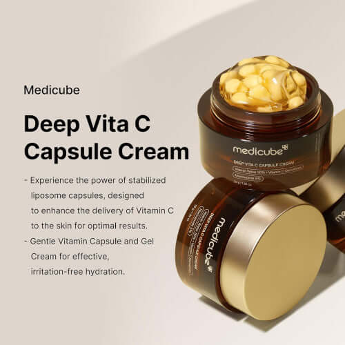 MEDICUBE Deep Vita C Capsule Cream 55g - Crema viso con Vit C incapsulata