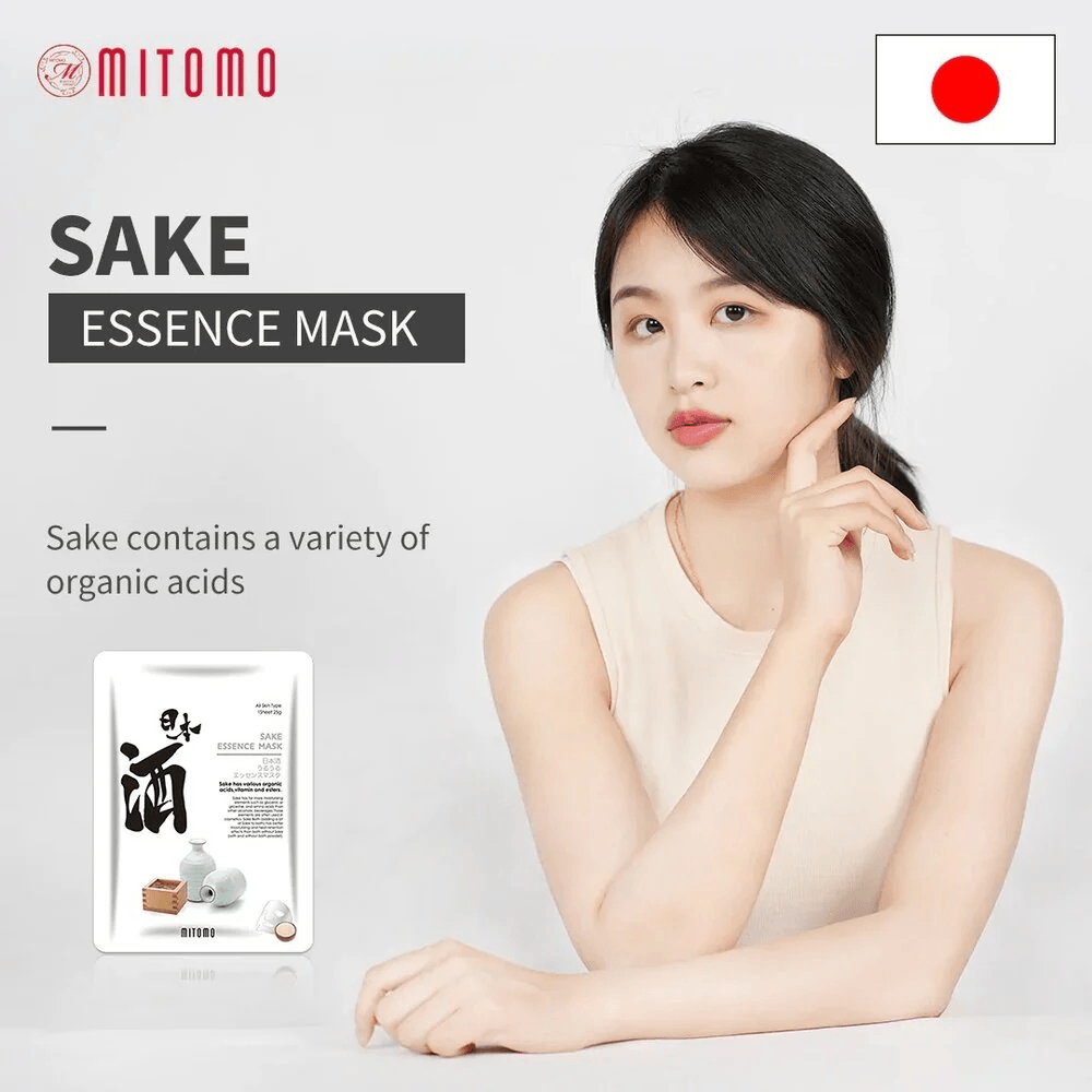 MITOMO Sake essence mask 26g - Maschera viso giapponese al sakè
