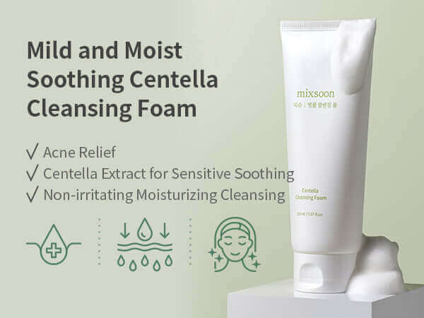 MIXSOON Centella Cleansing Foam 150ml - Detergente schiumoso alla centella