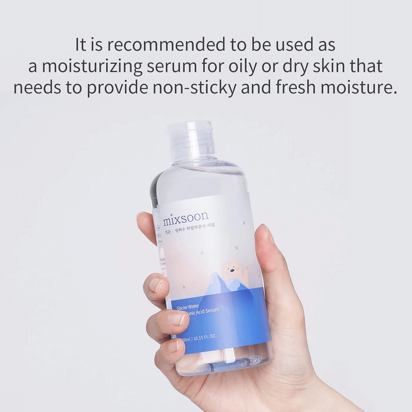 MIXSOON Glacier Water Hyaluronic Acid Serum 300ml - Siero idratante con acido ialuronico