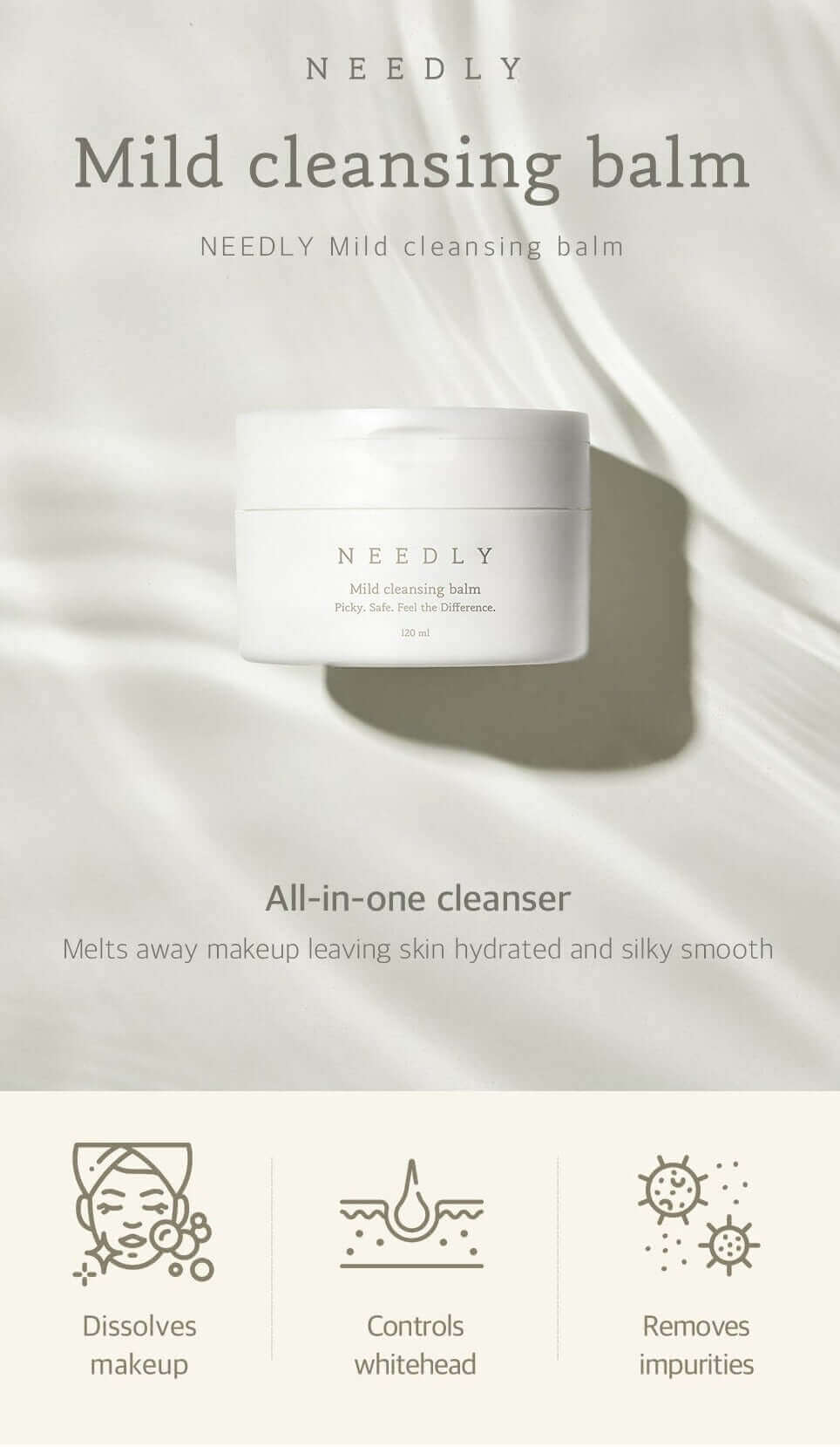 NEEDLY Mild Cleansing Balm - 120ml - Balsamo detergente struccante