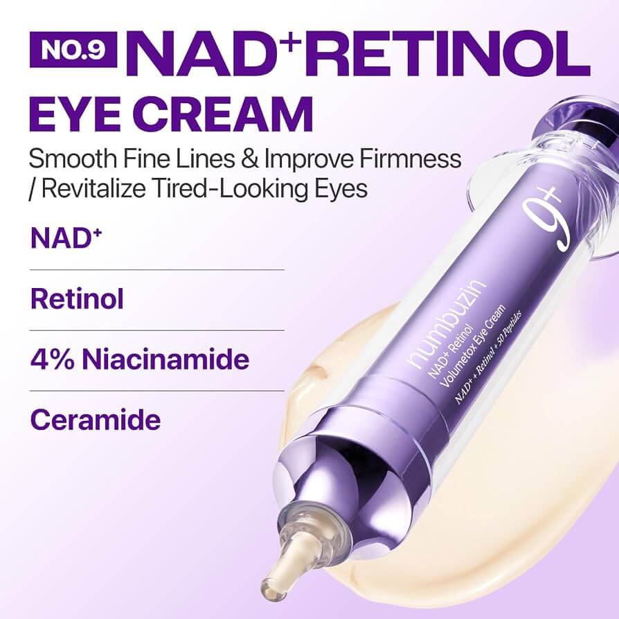 NUMBUZIN No.9 NAD+ Retinol Volumetox Eye Cream 10ml - crema contorno occhi antiage