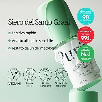 PURITO Wonder Releaf Centella Serum Unscented 60ml - Siero viso alla centella senza profumo