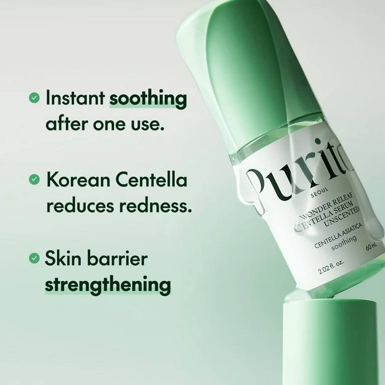 PURITO Wonder Releaf Centella Serum Unscented 60ml - Siero viso alla centella senza profumo