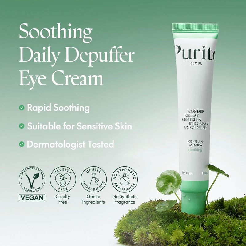 PURITO Wonder Relief Centella Eye Cream Unscented 30ml - Crema contorno occhi centella