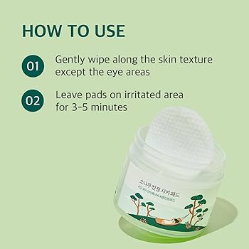ROUND LAB Pine Calming Cica Pad 50 pcs - Dischetti imbevuti in tonico esfoliante