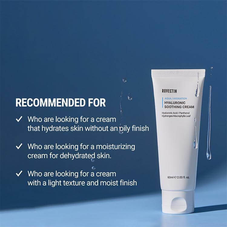ROVECTIN Hyaluronic Soothing Cream 60ml - Crema viso idratante con ialuronico