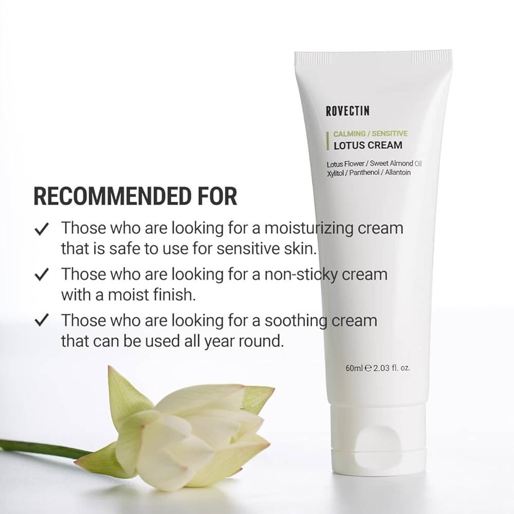 ROVECTIN Calming Lotus Cream 60ml - Crema viso lenitiva al loto
