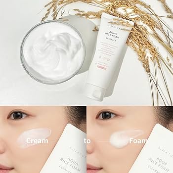 S.NATURE Aqua Rice Foam Cleanser 160ml - Detergente viso lenitivo con riso