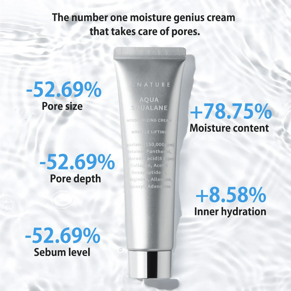S.NATURE Aqua Squalane Moisturizing Cream 60ml - Crema viso idratante con Squalano
