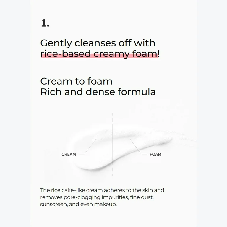 S.NATURE Aqua Rice Foam Cleanser 160ml - Detergente viso lenitivo con riso