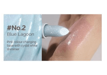 UNLEASHIA Glacier Lip Balm No. 2 Blue Lagoon 3,3g - Balsamo labbra con glitter