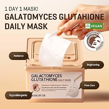 SOME BY MI Galactomyces Glutathione Daily Mask 30pc - Box maschere viso con Glutatione e galattomiceti