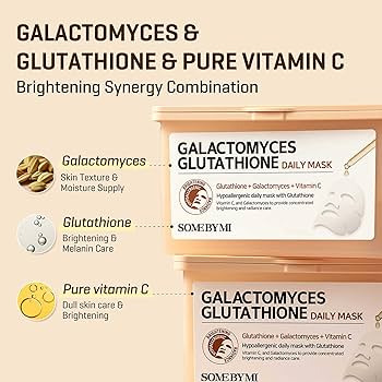 SOME BY MI Galactomyces Glutathione Daily Mask 30pc - Box maschere viso con Glutatione e galattomiceti