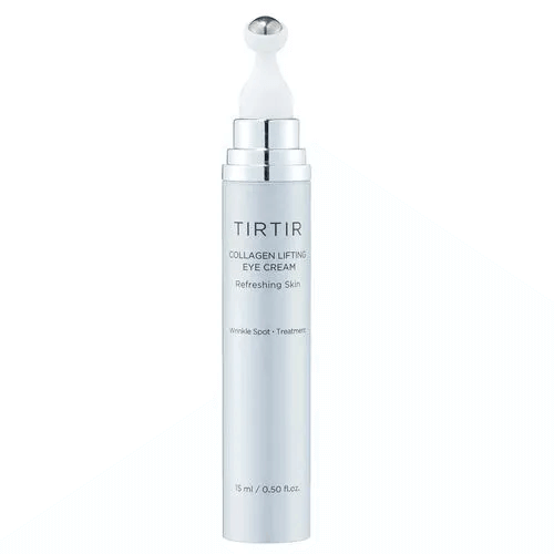 flacone contorno occhi tir tir di colore grigio metallico con applicatore in metallo a sfera sulla punta