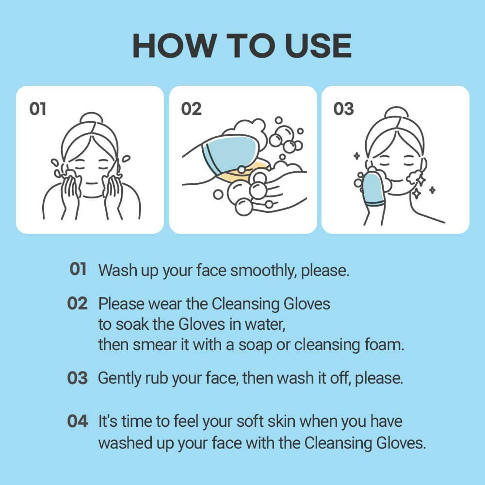 TTAEREUMIO Face Cleansing Glove - Guanto viso per la detersione