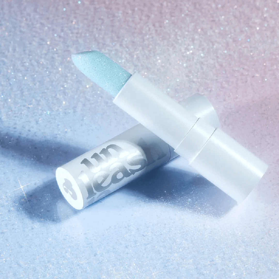 UNLEASHIA Glacier Lip Balm No. 2 Blue Lagoon 3,3g - Balsamo labbra con glitter