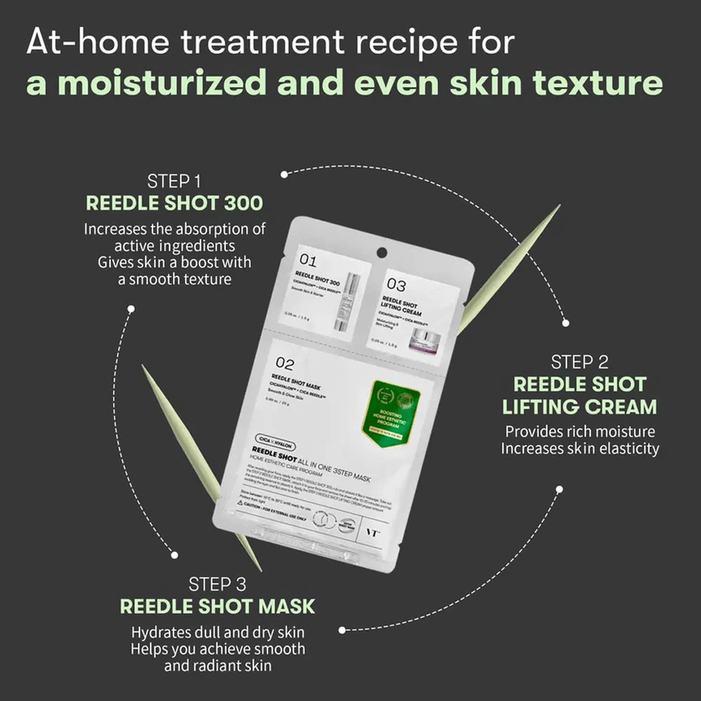 VT COSMETICS Reedle Shot All In One 3 Step Mask 37g - Maschera viso in 3 step