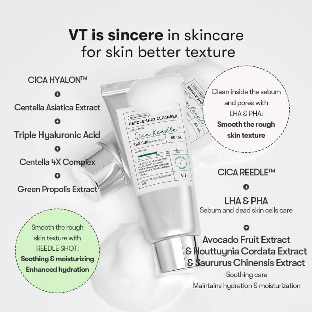 VT COSMETICS Reedle Shot Cleanser 80ml - Detergente viso