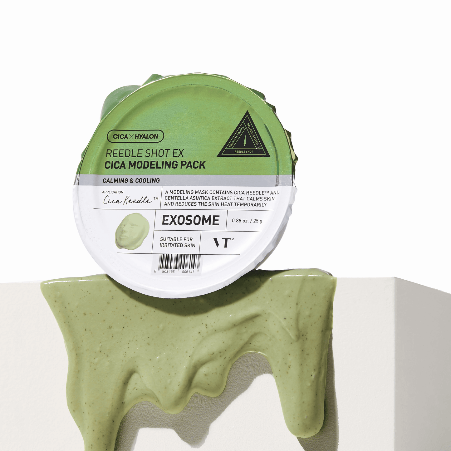VT COSMETICS Reedle Shot EX Cica Modeling Pack 25g - Maschera viso modellante alla centella