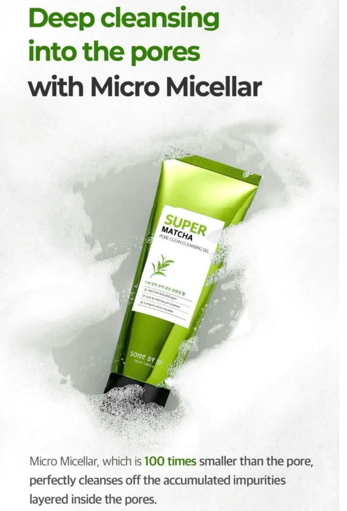 SOME BY MI Super Matcha Pore Clean Cleansing Gel - 100ml - HomeSkin