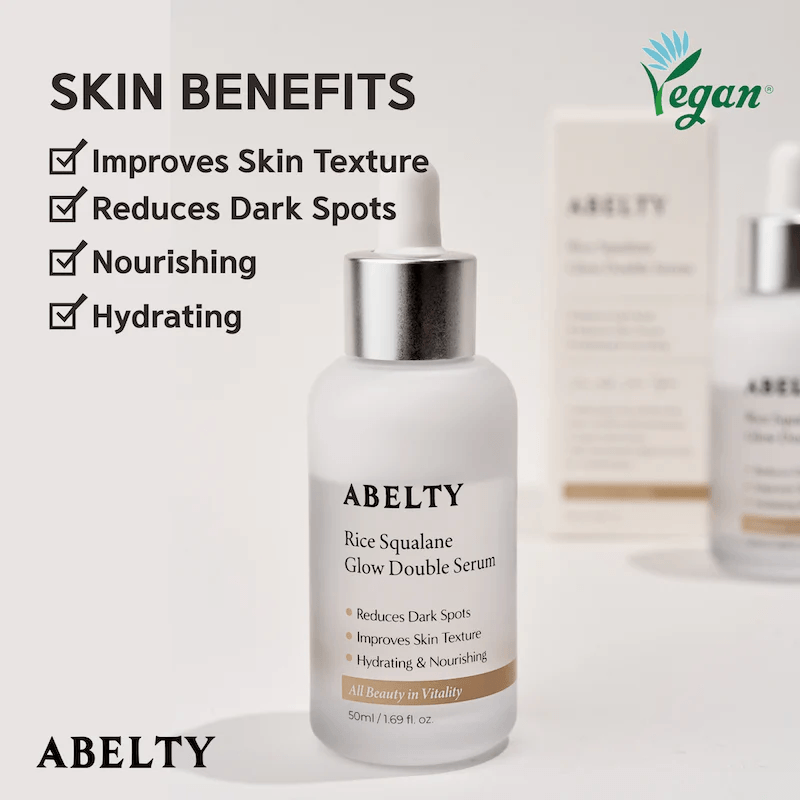 Abelty Rice Squalane Glow Double Serum 50ml - Siero illuminante Skincare Coreana