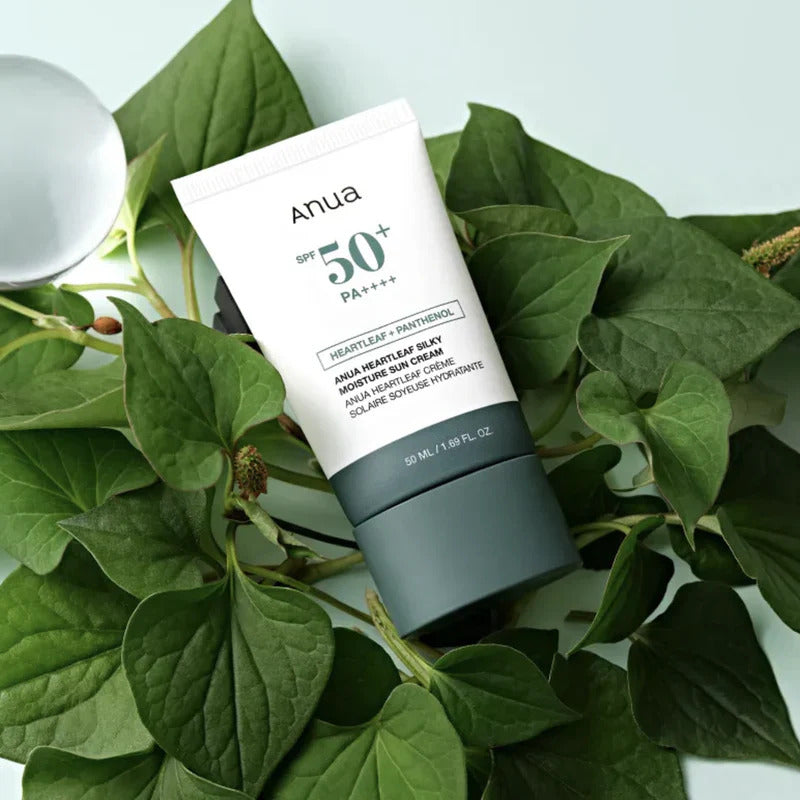 ANUA Heartleaf Silky Moisture Sun Cream SPF50+ PA++++ 50ml – Crema Solare Coreana Lenitiva