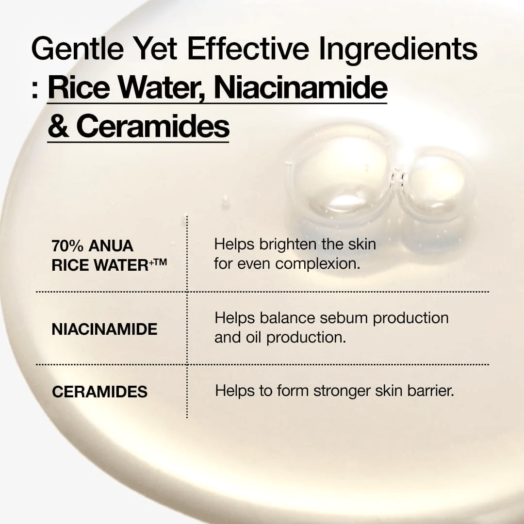 ANUA Rice 70 Glow Milky Toner 250ml - Tonico lattiginoso al riso