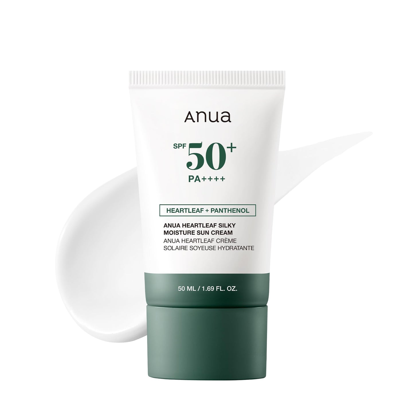 ANUA Heartleaf Silky Moisture Sun Cream SPF50+ PA++++ 50ml – Crema Solare Coreana Lenitiva