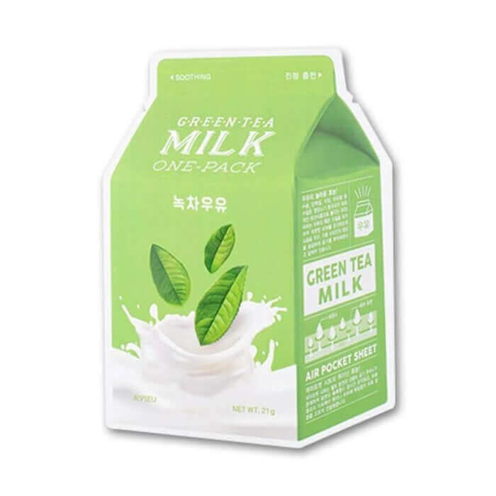 A'PIEU Milk One Pack Set Green Tea Mask - 1 foglio - HomeSkin