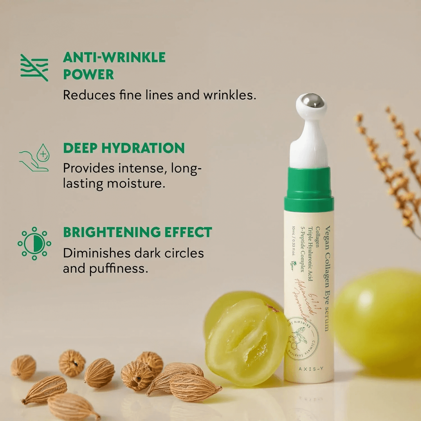AXIS-Y Vegan Collagen Eye Serum 10ml - Siero contorno occhi con applicatore