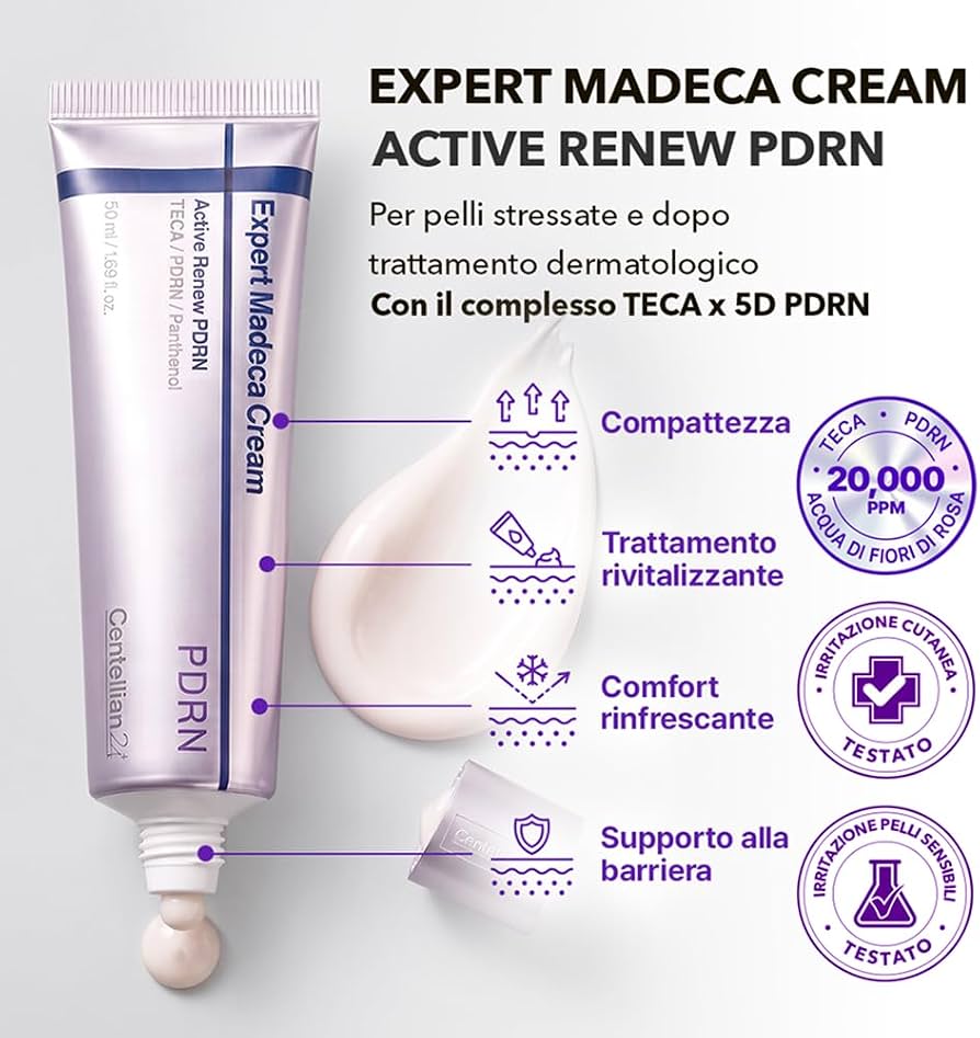 flacone crema viso e proprietà scritte