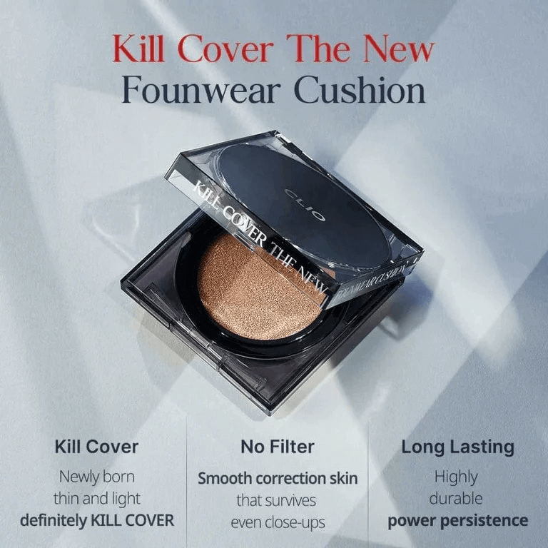 CLIO Kill Cover The New Founwear Cushion + Refill SPF50+ PA+++ 30g 2 Lingerie - Fondotinta cushion+refill
