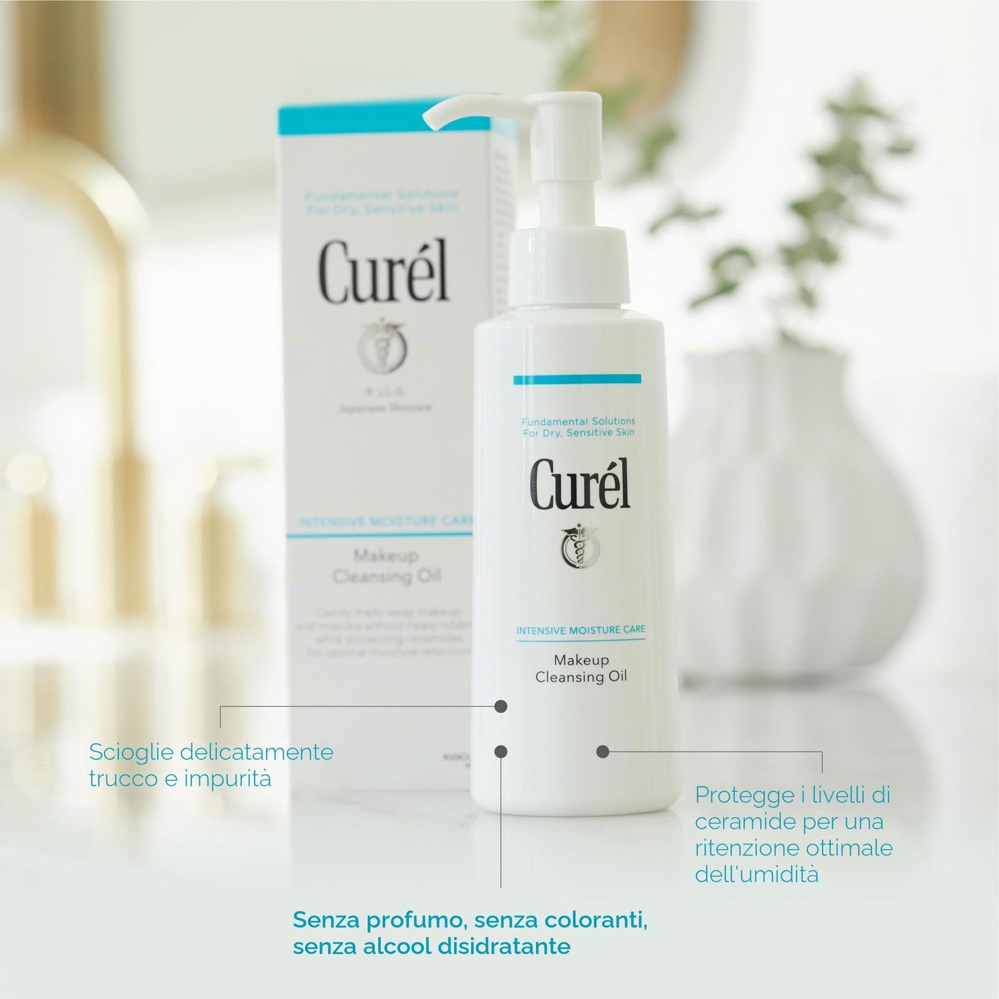 CURÉL Intensive Moisture Care Makeup Cleansing Oil 150ml - Olio struccante giapponese