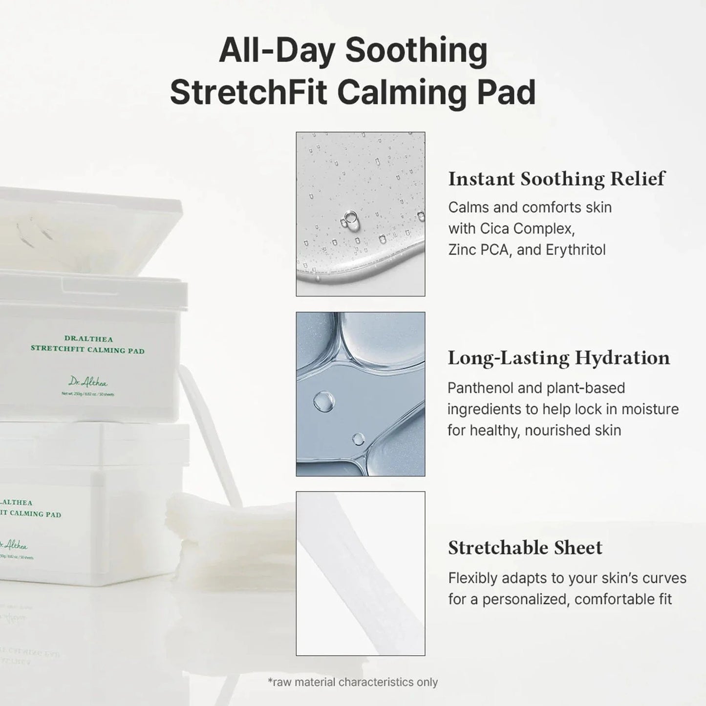 DR. ALTHEA Stretchfit Calming Pad 50 sheets 250g - Pad coreani calmanti